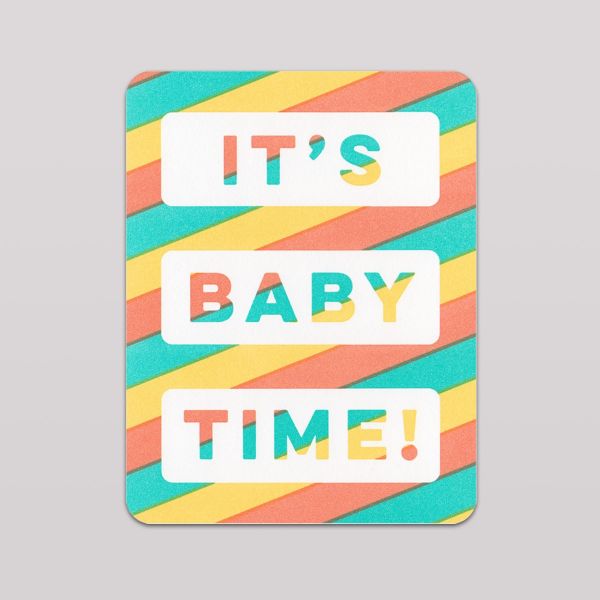 Hammerpress Grußkarte It’s Baby Time