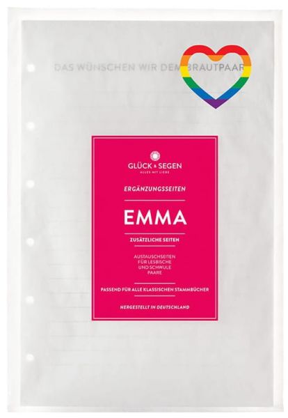 ⚣ ⚢ Emma – Austauschseiten A5 für gleichgeschlechtliche Paare