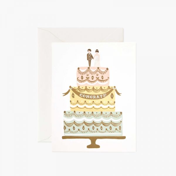 Rifle Paper Grußkarte Congrats Wedding Cake