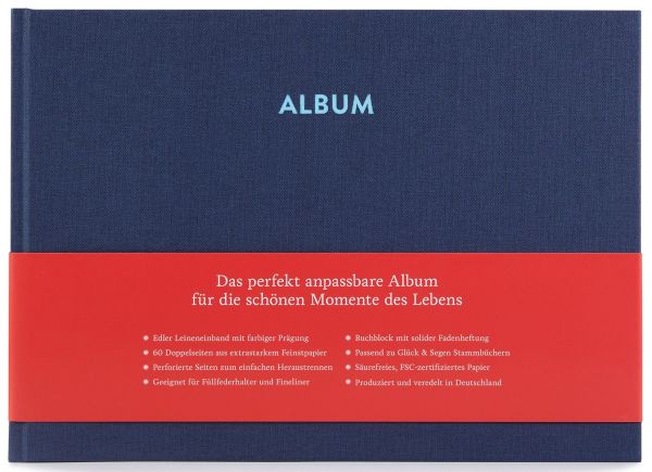 Album Pia Nachtblau frontal mit Banderole