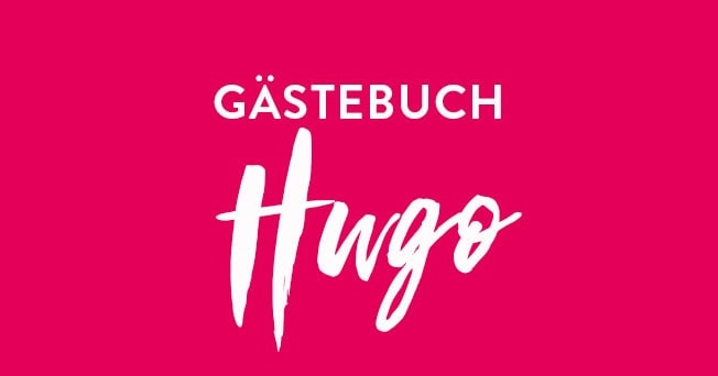 Schriftzug »Gästebuch Hugo«