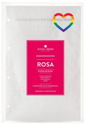 Das schwul/lesbische Umrüstset für Stammbücher A4 Rosa